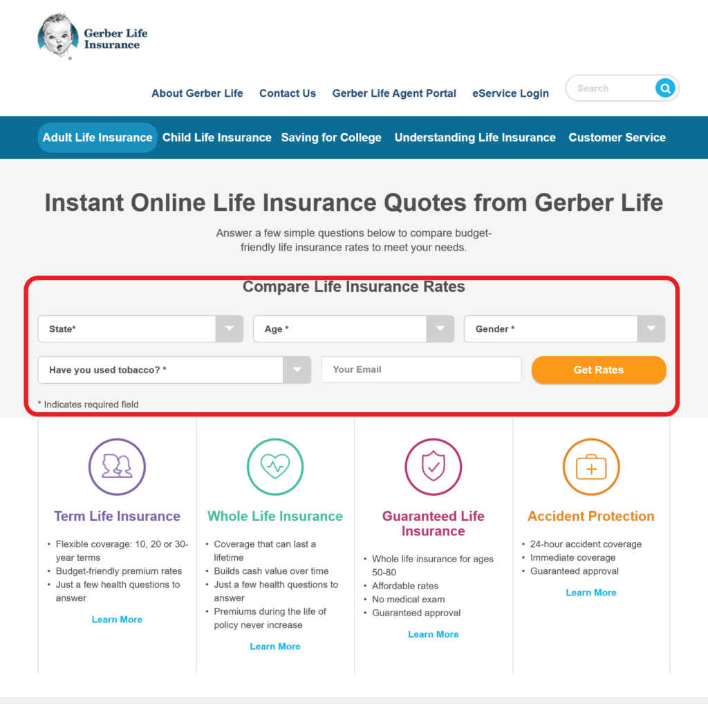 Gerber life insurance guide best coverages rates 